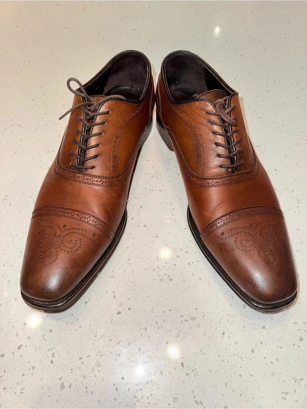To Boot New York Men's Brown Cap-Toe Brogue Oxfords